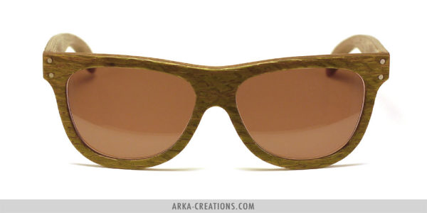 Lunettes en bois de Louro Faia vert